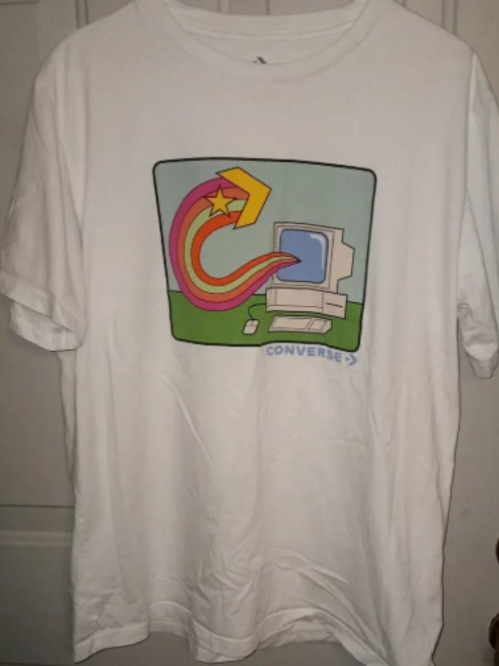 MENS LARGE - New Converse Eight Bit PC Computer Cotton T-Shirt
